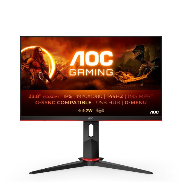 AOC Gaming 24G2U 23.8 FHD IPS 1ms 144Hz FreeSync Monitor Gaming (Spot en pantalla) Reacondicionado Online Sale