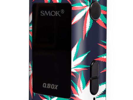 3D Holographic Week Pot Leaf Smok Qbox 50w tc Skin For Discount