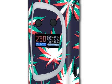 3D Holographic Week Pot Leaf Sigelei Kaos Spectrum 230w Skin Online Hot Sale